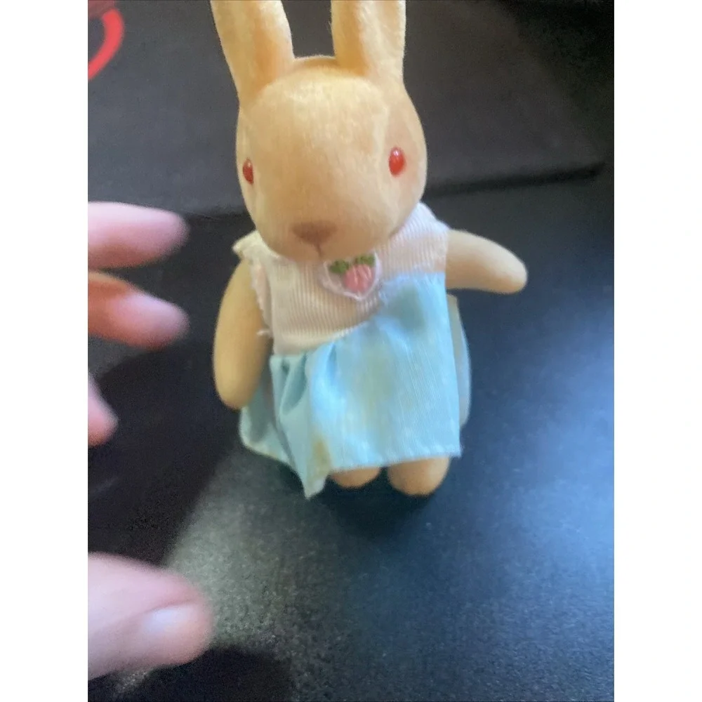 Sylvanian Vintage Red Eye Rabbit Nice Toy Rabbit Soft Vintage